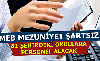 İl-İlçe ve Köy Okullarına Mezuniyet Şartsız Personel Alımı Olacak-İşte Başvuru Şartları