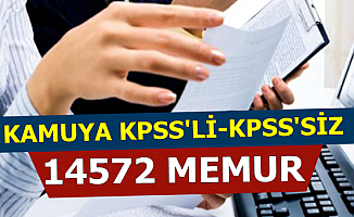 Kamuya KPSS'li ve KPSS'siz 14 Bin 572 Personel ve Memur Alımı
