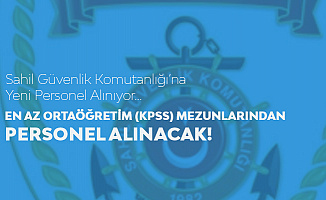 Sahil Güvenlik Komutanlığı'na Büro Memuru, Hizmetli,Destek Personeli, Teknisyen ve Tekniker Alımı Yapılacak