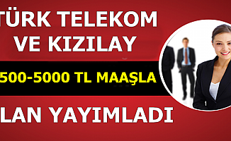 Türk Telekom ve Kızılay 2500-5000 TL Maaşla Personel Alımı