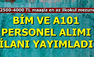 BİM ve A101 İş İlanı Geldi: 2500-4000 TL Maaşla Personel Alımı