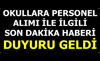 81 Şehirde Okullara Personel Alımı İçin Açıklama