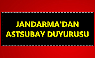 Jandarma'dan Astsubay Duyurusu 2019