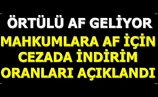 Mahkumlara Af İçin Son Dakika Haber:i: İşte İndirim Süreleri