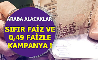 Kampanya Başladı: 0 ve 0,49 Faizle Taşıt Kredisi