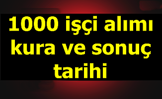 Aile, Çalışma ve Sosyal Hizmetler Bakanlığı 1000 İşçi Alımı Kura Çekimi-Sonuç Tarihi ve Nihai Liste