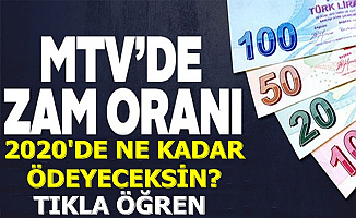 2020 MTV Zammı Tablosu Belli Oldu (Motor Hacmi , KM ve Araç Yaşına Göre MTV)