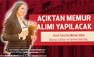 Adalet Bakanlığı'na Memur Alımı (Mühendis) Yapılacak