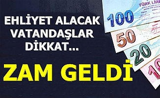 Ehliyet Alacaklara Kötü Haber: Sürücü Belgesi Ücretine Zam Geldi 2020