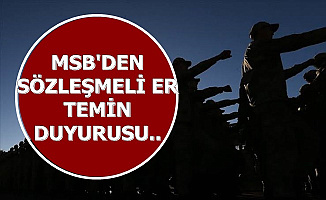 MSB PERTEM'den Sözleşmeli Er Temini Duyurusu