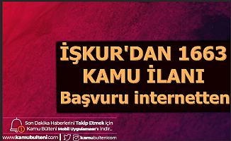 İŞKUR'dan 1663 Kamu İlanı: Başvuru İnternetten