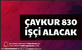 Çaykur İşkur'dan 830 İşçi Alımı Yapacak 2020