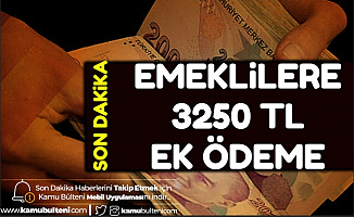Emeklilere 3250 TL Ek Ödeme (İkramiye ve Banka Promosyon Tarihi)