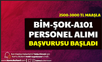 A101-Bim-Şok Personel Alımı Başvurusu Başladı İşte İş Başvuru Formu 2500-3000 Bin TL Maaşla