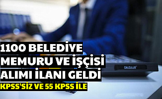 Bu İllerde Yaşayanlar Dikkat: 1100 Belediye Memuru ve İşçisi Alımı Yapılacak