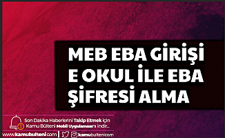 E Devlet ve E Okul Bilgileri ile EBA'ya Giriş (EBA İnternet Sayfası Kayıt ve Şifre Alma)