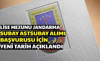 Lise Mezunu Jandarma Subay Astsubay Alımı İçin Yeni Başvuru Tarihi Duyurusu 2020