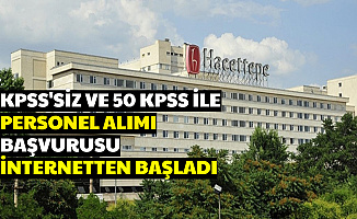 Hacettepe Üniversitesi KPSS'siz ve 50 KPSS ile 75 Personel Alımı Yapıyor-Başvuru İnternetten
