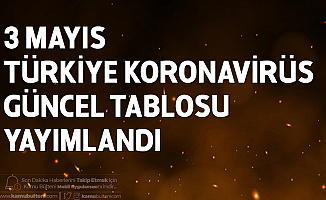 3 Mayıs Türkiye Koronavirüs Güncel Tablosu Yayımlandı