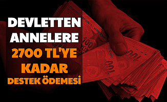 Devletten Annelere 2700 TL'ye Kadar Destek Ödemesi