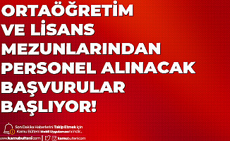 Tarım ve Orman Bakanlığı'na Ortaöğretim ve Lisans Mezunu Personel Alımı Başvuruları 1-12 Haziran'da Alınacak