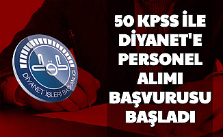Başvuru Başladı: Diyanet'e 50 KPSS ile Kamu Personeli Alımı