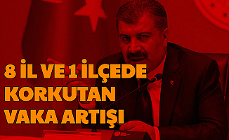 8 Şehir ve 1 İlçede Korkutan Korona Vaka Artışı