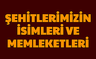 Mut Şehitlerimizin İsimleri ve Memleketleri Açıklandı