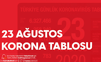 23 Ağustos Türkiye Koronavirüs Tablosu Yayımlandı