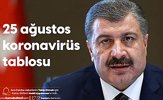 25 Ağustos Korona Tablosu Yayımlandı