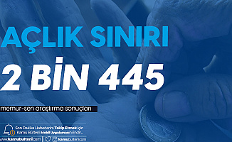 Memur-Sen Açlık Sınırı Araştırma Sonuçları Açıklandı: 2 Bin 445 TL