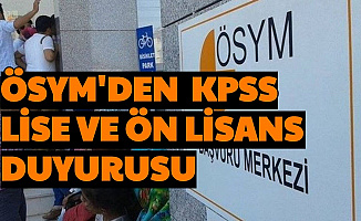 ÖSYM'den Lise ve Ön Lisans KPSS Başvuru Duyurusu