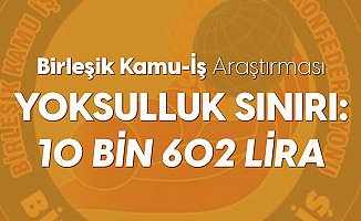 Birleşik Kamu-İş : Yoksulluk Sınırı 10 Bin 602 Liraya Ulaştı