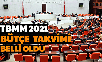 TBMM'nin 2021 Bütçe Görüşmeleri Takvimi Belli Oldu