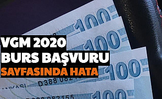 VGM Burs Başvuru Sayfasında Hata