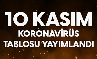 10 Kasım 2020 Koronavirüs Tablosu Yayımlandı