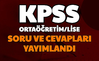 KPSS Ortaöğretim Soru ve Cevapları Kitapçığı Yayımlandı 2020
