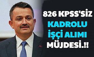Tarım ve Orman Bakanlığı'ndan Personel Alımı Müjdesi: 826 Sürekli İşçi Alımı Yapılacak 2020