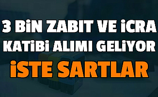 81 Şehre 3 Bin İcra ve Zabıt Katibi Alımı Geliyor-İşte Şartları