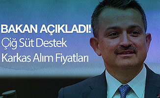 Bakan Pakdemirli Çiğ Süt Destek Fiyatlarını Açıkladı