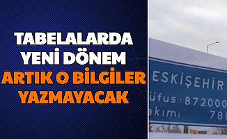 İl ve İlçe Girişlerindeki İsim, Nüfus ve Rakımı Gösteren Tabelalar Değişiyor