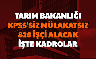 KPSS ve Mülakat Yok: Tarım Bakanlığı 826 Personel Alımı Yapacak İşte Kadrolar