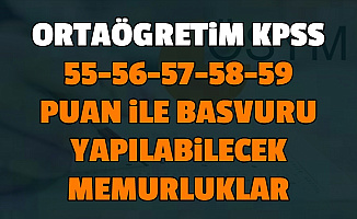 Ortaöğretim-Lise KPSS'den 55, 56, 57, 58, 59 Alanlar Nerelere Başvurabilir?
