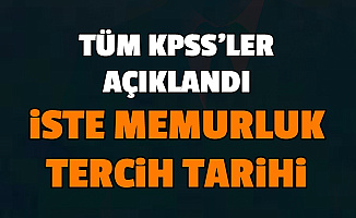 Tüm KPSS'ler Açıklandı: İşte KPSS ile Memurluk Tercih Tarihleri (Memur Alımı KPSS Tercih Kılavuzu Robotu Açıklanıyor)