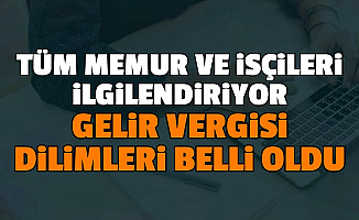 Tüm Memurlar ve İşçileri İlgilendiriyor: 2021 Gelir Vergisi Dilimleri Belli Oldu