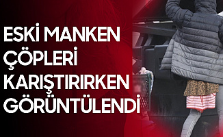 Eski Manken Çöpleri Karıştırırken Görüntülendi ! Sokakta Yaşıyor...