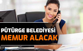 Pütürge Belediyesi 4 Kadroya Memur Alımı Yapacak
