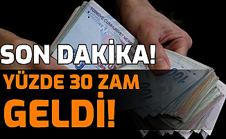 Resmi Gazete'de Yayımlandı: Yüzde 30 Zam Geldi