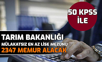 Tarım Bakanlığı 50 KPSS ile 2347 Memur Alımı Yapıyor-İşte ÖSYM Ais Başvurusu 2009, 3067, 3021, 4825 Nitelik Kodu
