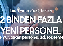 Kamuya KPSS Şartlı ve KPSS Şartsız 12 Binden Fazla Yeni Personel Alınacak (Memur, İcra Katibi, Sağlık Personeli ve Askeri Personel)